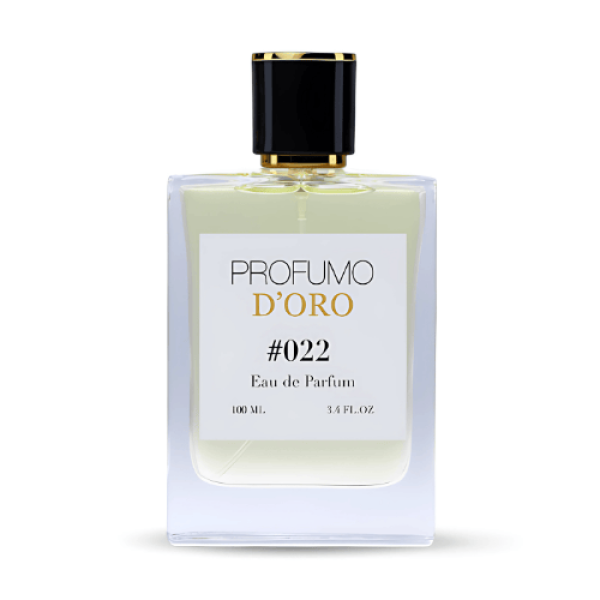 Profumo D’oro #022 – moderner Herrenflakon, Hauptansicht des sportlich-frischen Eau de Parfum